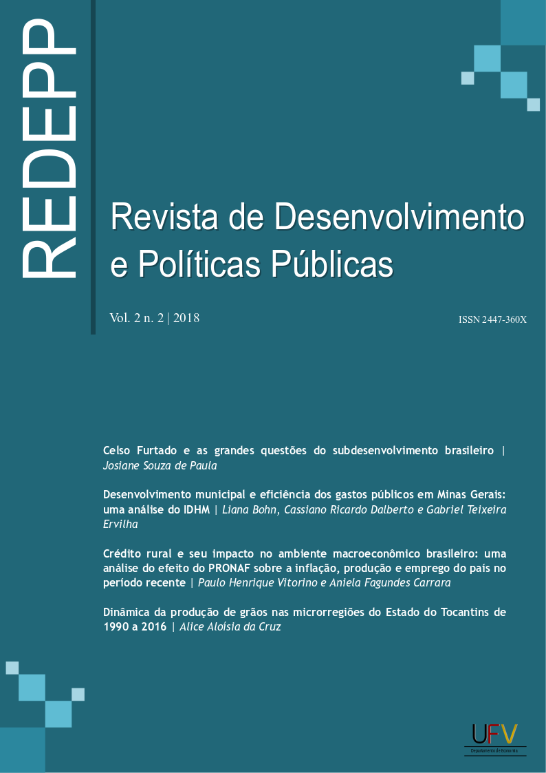 					Visualizar v. 2 n. 2 (2018): Revista de Desenvolvimento e Políticas Públicas [ISSN: 2447-360X]
				